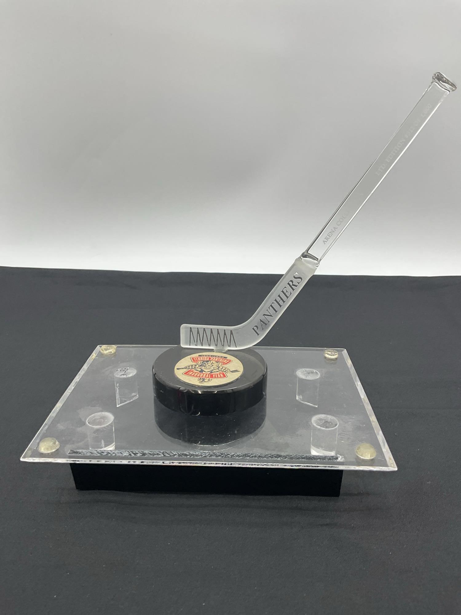 Florida Panthers Commemorative Hockey Puck & Stick Acrylic Display (1 of 4)