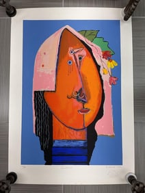 Abstract Portrait by Alberto Ulloa (Dominican Republic, 1950-2011) Serigraph