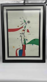 "Demi-Mondaine a sa fenetre" by Joan Miro (Spain,1893-1983) Etching