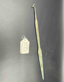 Box 9 - 38 Ancient Bronze Gagged Double-Headed Needle Bronze Age I