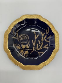 Ilmenau Echt Kobalt Rose Motif Plate