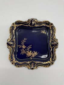 Echt Kobalt Square Decorative Plate by Lindner Bavaria