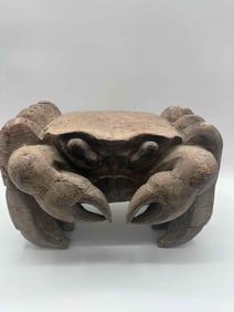 Crab Shaped Solid Wood Stool