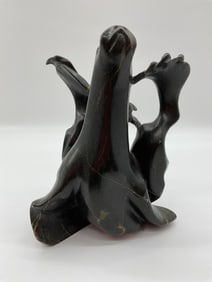 Abstract Eskimo Sculpture Carved Soapstone Sculpture of a Seal