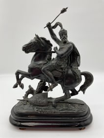 Cast Metal Statue of Edward III on Horseback
