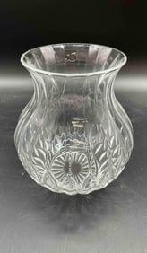 Cut Glass Crystal Bowl with Starburst Base