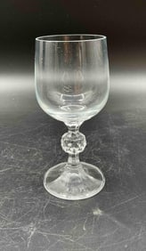 Single Clear Crystal Cordial Glass with Faceted Stem