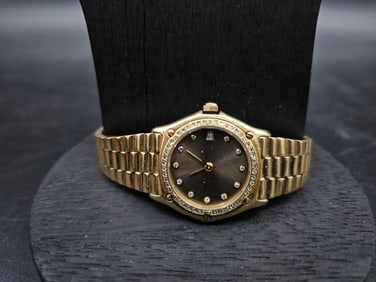 Ebel Genève 18K Yellow Gold Watch with Diamonds