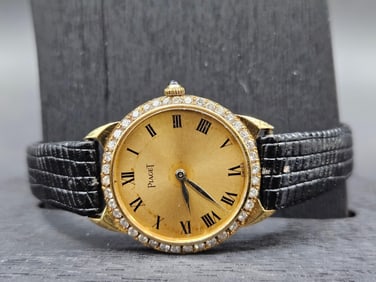 Piaget 18K Gold Diamond Bezel Dress Watch