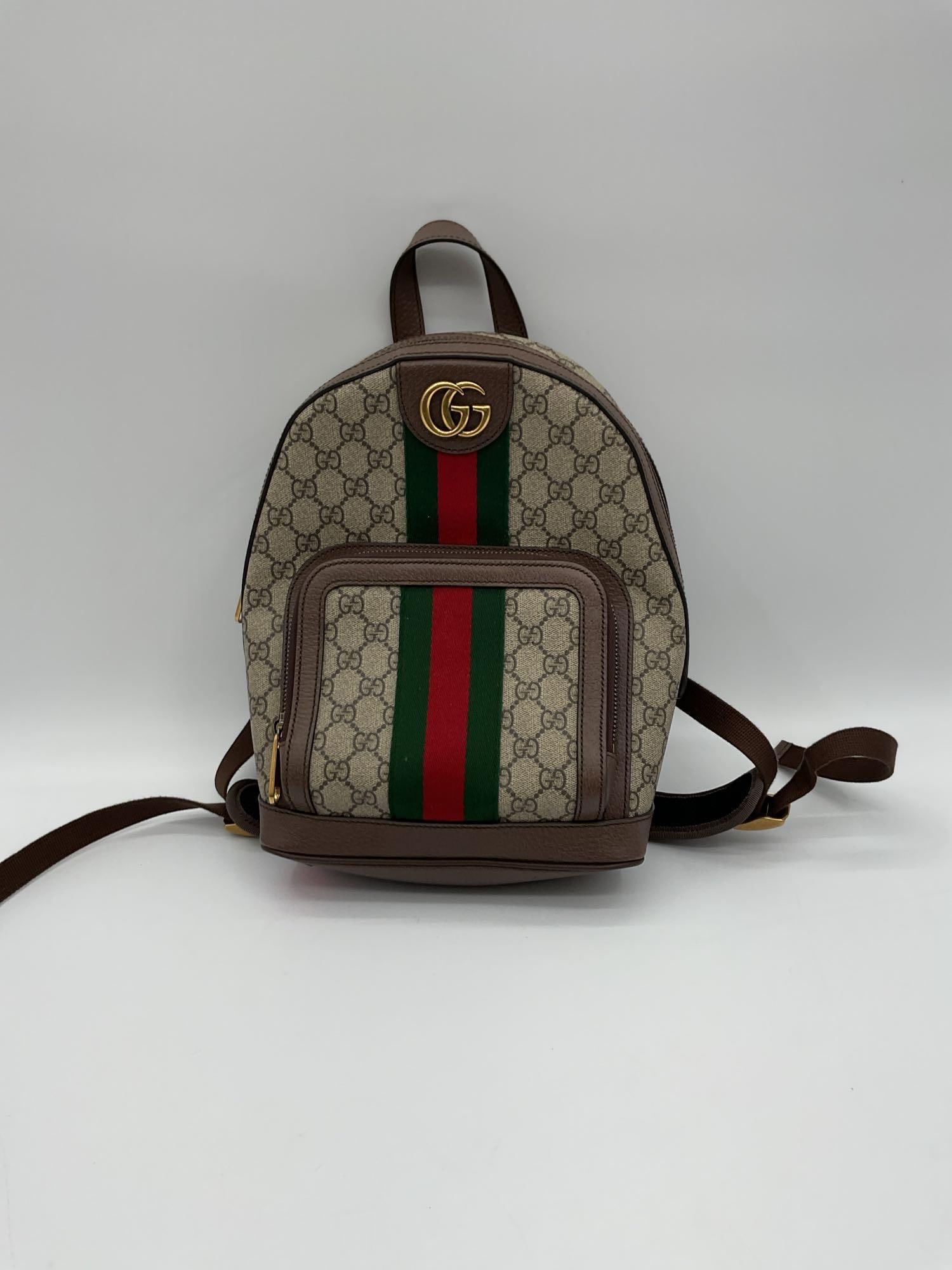 Gucci GG Supreme Canvas Backpack with Web Stripe (1 of 6)