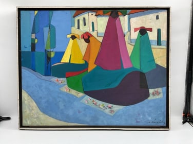 Mujeres del Lago, Puno Peruvian oil Painting