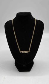Fendi 14K Gold Pendant Necklace