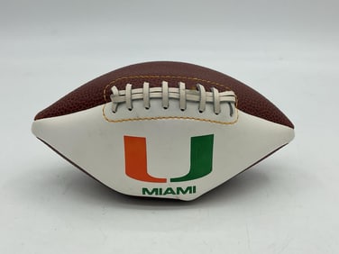 University of Miami Hurricanes Logo Mini Football