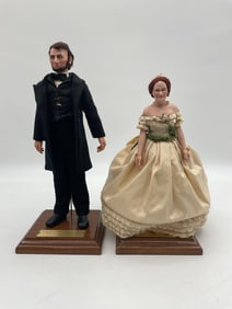 Abraham and Mary Todd Lincoln Collectible Porcelain Dolls