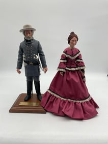 Robert E. Lee and Mary Anna Custis Lee Collectible Porcelain Dolls