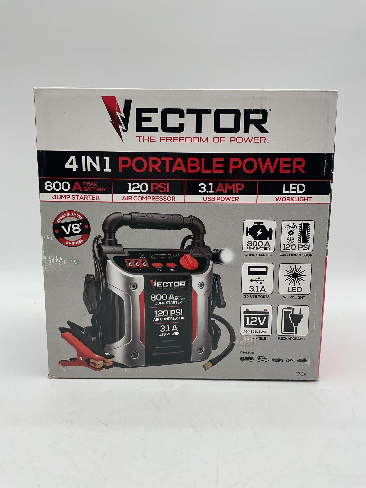 Vector 4-in-1 Portable Power Station (Jump Starter, Air Compressor, USB Power, LED Worklight) (1 of 3)
