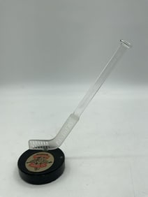 Florida Panthers Inaugural Year Commemorative Hockey Puck & Stick Display