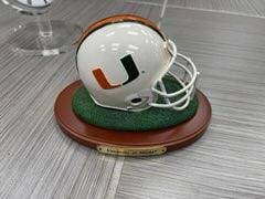 University of Miami Hurricanes Mini Helmet Display