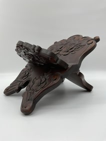 Hand-Carved Wooden Book or Tablet Stand