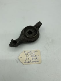 RARE Hellenistic Oil Lamp 3-2nd Century B.C. Black