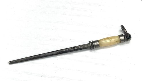 Antique Sterling Silver and Bone Handled Buttonhook