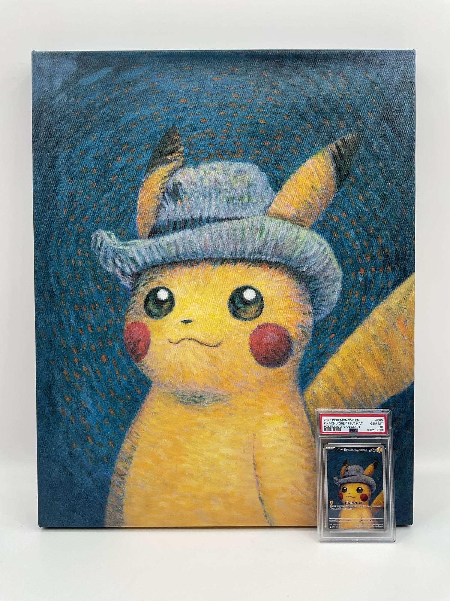 2023 Pokémon Pikachu with Grey Felt Hat 2023 Pokemon x Van Gogh Pikachu with Grey Felt Hat #085
