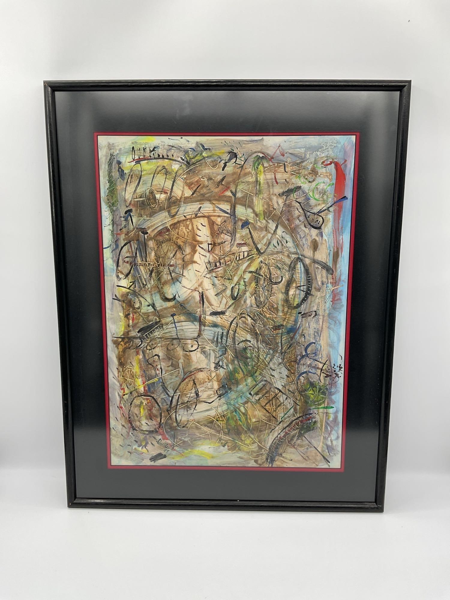 Untitled Abstract Expression By Orestes Mixed Media (1 of 5)