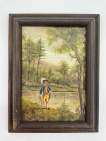 The Dandy by A. Colvin Vintage Oil Painting