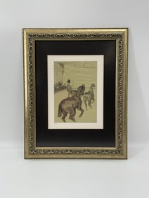 "Lentree des Haute Ecoles" by Toulouse Lautrec (France, 1866-1901) Lithograph