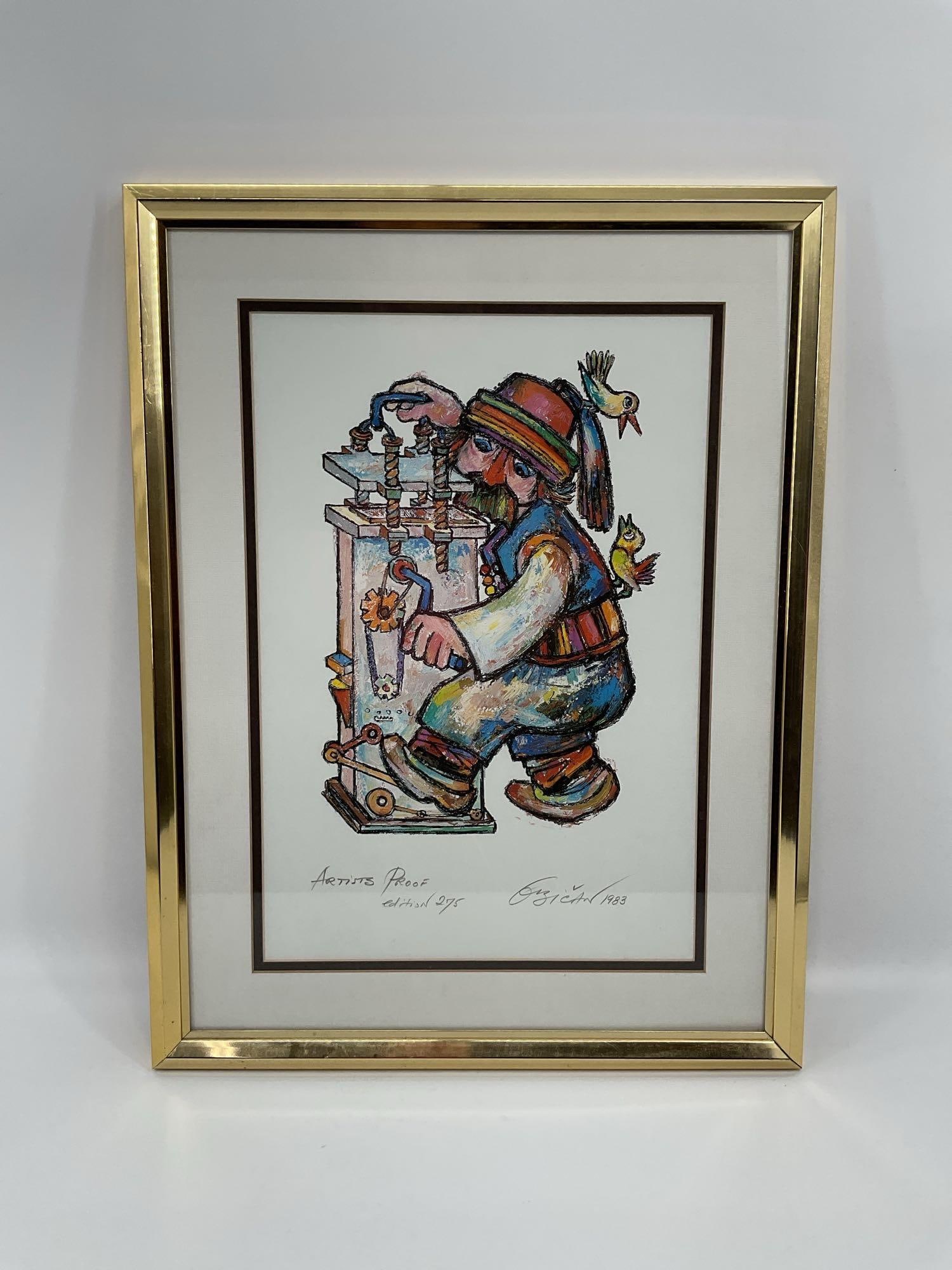Jovan Obican (French, 1918-1986) Artist Proof Lithograph (1 of 3)