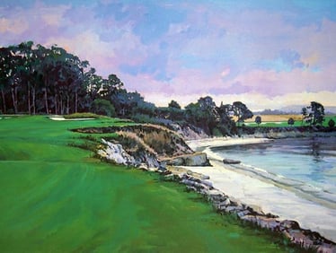 Robert Schaar Approach To The 4th Hole, Pebble Beach