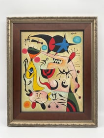 In the manner of Joan Miro Oil on Canvas