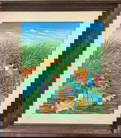 Santiel Sugarcane Harvest Scene