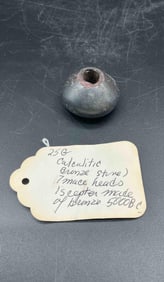 25G -Calculitic Bronze Stone 7 Mace heads 1 Scepter made of Bronze 5000 B.C.