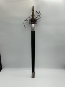 Replica 17th Century Rapier with Basket Hilt and Scabbard