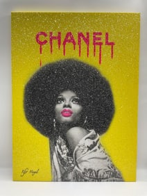 Diana Ross Chanel Portrait by Kfir Moyal (Israel, b.1983) Mixed Media