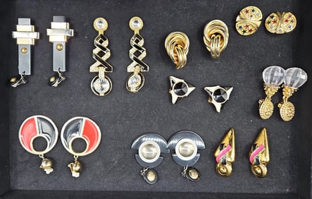 Collection of 1980s to 1990s Vintage Clip-On Earrings