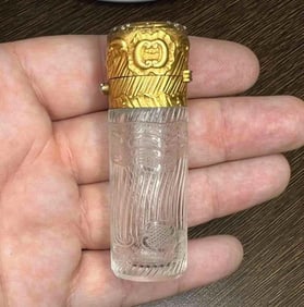18K and Crystal Perfume Dabbing Bottle