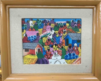 Haitian Market Scene by Jean L