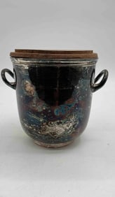 Vintage Silverplate Ice Bucket with Wooden Lid