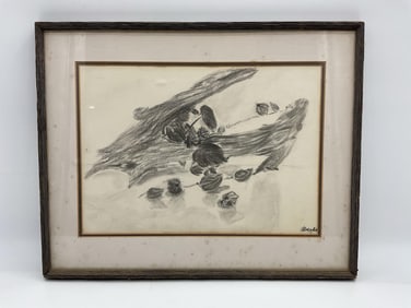 Still Life Pencil Drawing Signed Beale 1970
