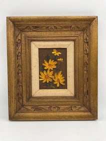 Yellow Daisies Still Life, Signed
