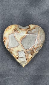 Polished Septarian Heart-Shaped Stone
