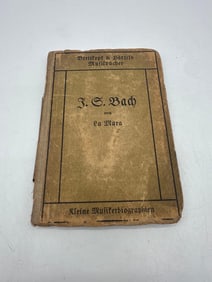 Antique J S Bach book by La Mara
