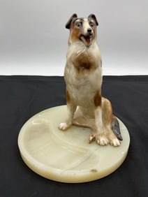 Royal Doulton Collie Dog on Onyx Base