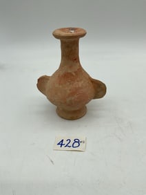 428 #2 - Ancient Terracotta Amphoriskos with Twin Lug Handles