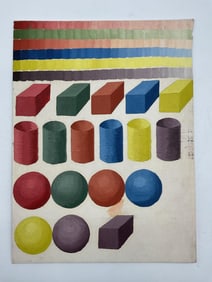 Geometric Painting by Pat Pavlic (American) Oil on Board