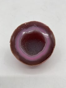 Dyed Pink Agate Geode Half
