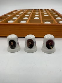 Presidential Thimble Collection in Wooden Display Case