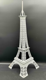 White Textured Eiffel Tower Decorative Sculpture
